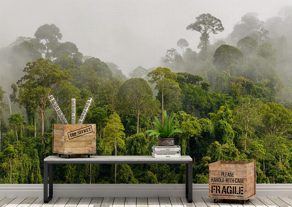 Toile adhésive repositionnable éco-conçue et recyclable : Forêts tropicale